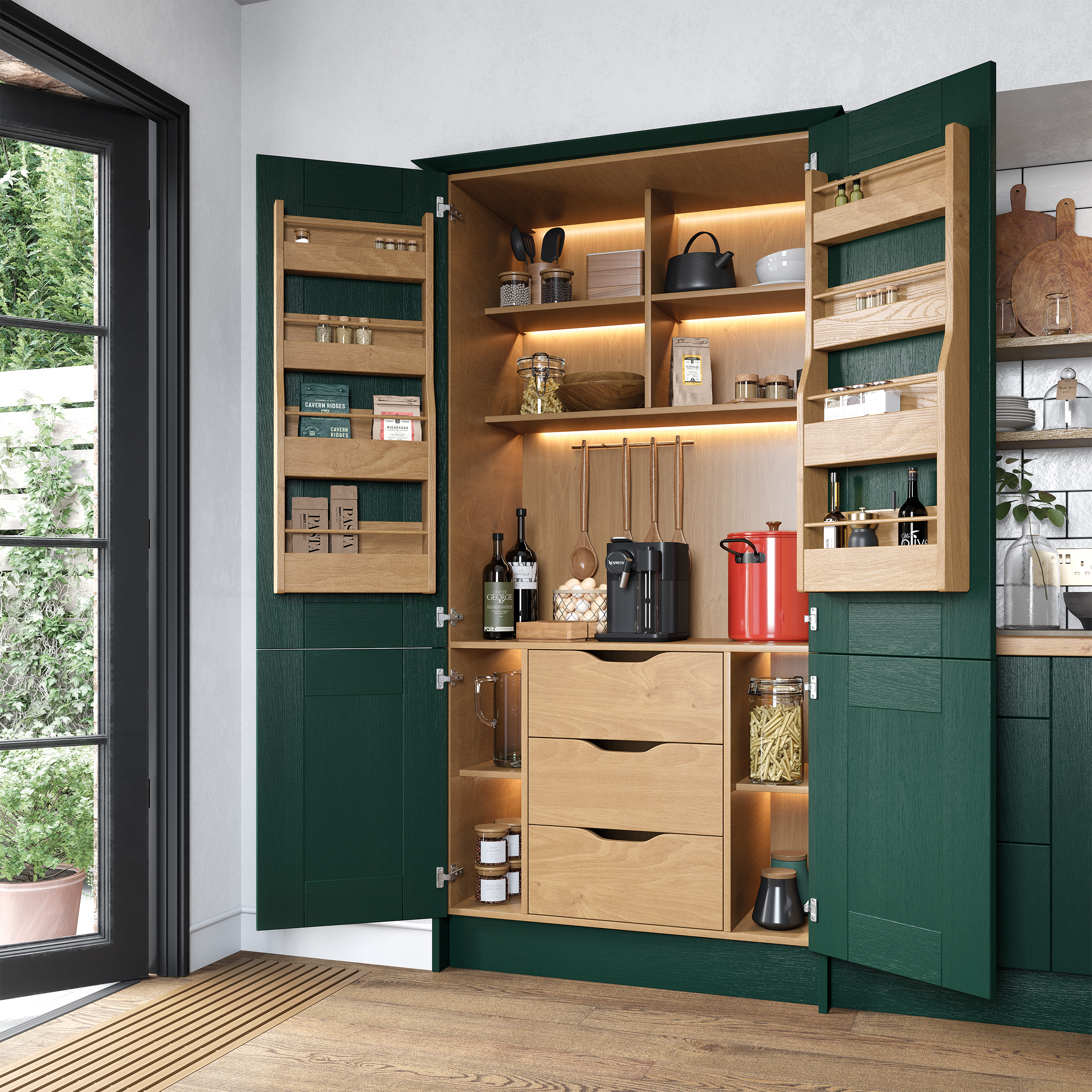 Bespoke pantry storage showing practical room planning